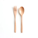 Load image into Gallery viewer, 2Pcs Natural Wooden Spoon &amp; Fork
