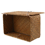 Load image into Gallery viewer, Rectangular Desktop Storage Box Hand Woven Storage Basket
