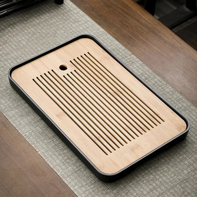 Portable Bamboo Tea Tray