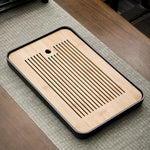 Load image into Gallery viewer, Portable Bamboo Tea Tray
