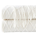 Load image into Gallery viewer, Textured Knitted Boho Woven Big Blankets Bedspread Cover
