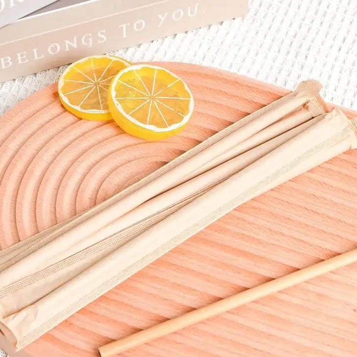 50Pcs Reusable Natural Bamboo Straw