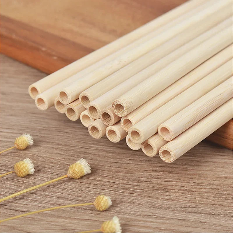 Reusable Bamboo Straws Natural Eco-friendly Portable