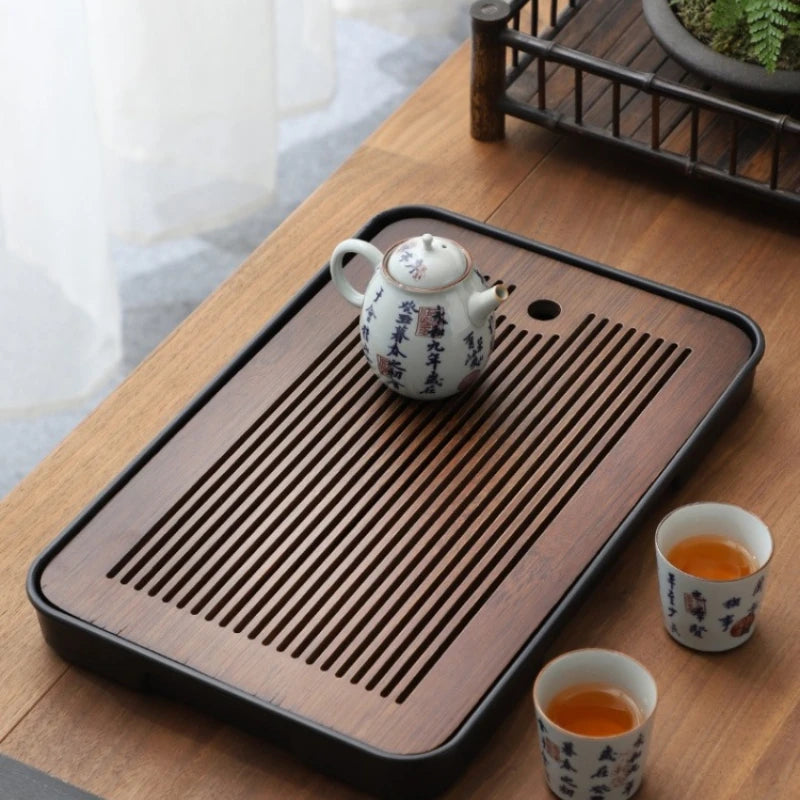 Portable Bamboo Tea Tray