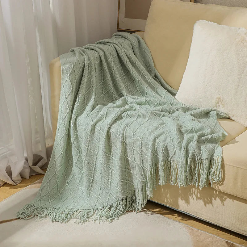 Boho Woven Throw Blanket