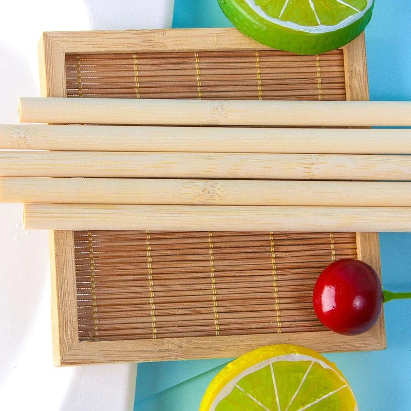 Reusable Bamboo Straws Natural Eco-friendly Portable