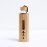 Load image into Gallery viewer, 500ml Glass Water Bottle Bamboo
