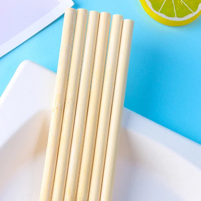Reusable Bamboo Straws Natural Eco-friendly Portable