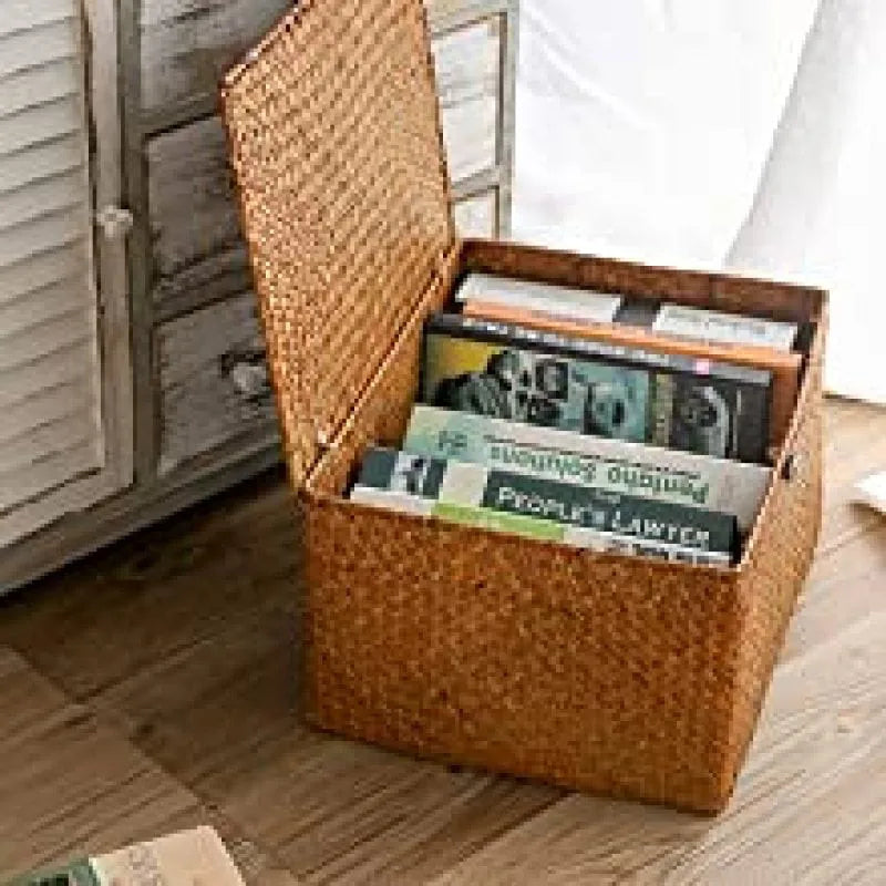 Bamboo Basket Weaving Restoring Container Storage Case