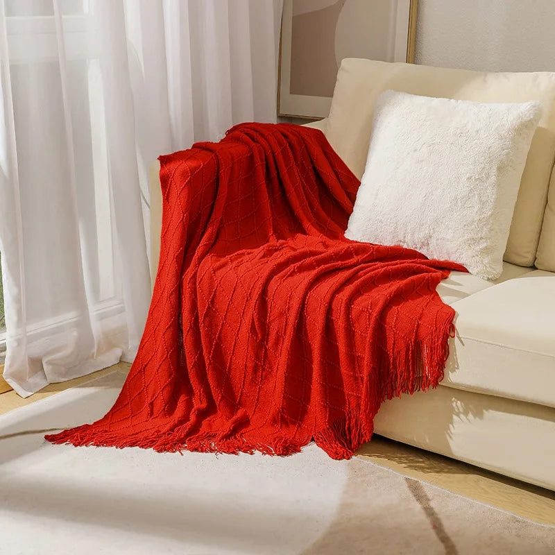 Boho Woven Throw Blanket