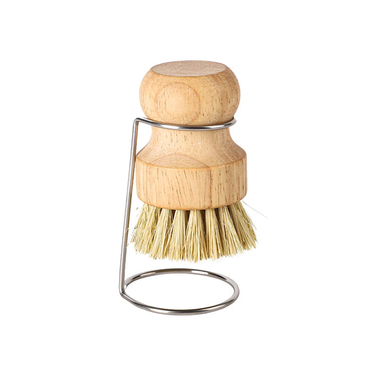 Natural Wooden Pot And Bowl Brush