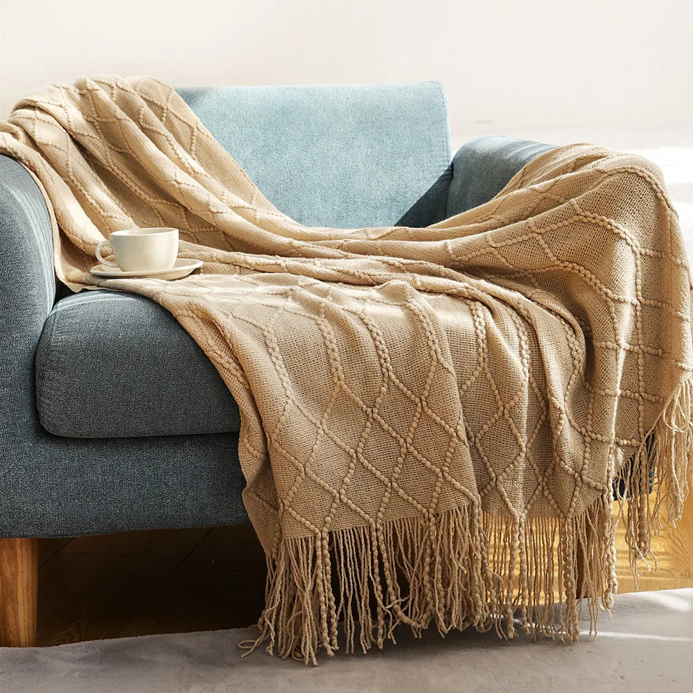 Boho Woven Throw Blanket