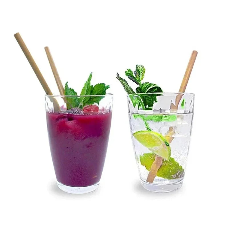 Reusable Bamboo Straws Natural Eco-friendly Portable