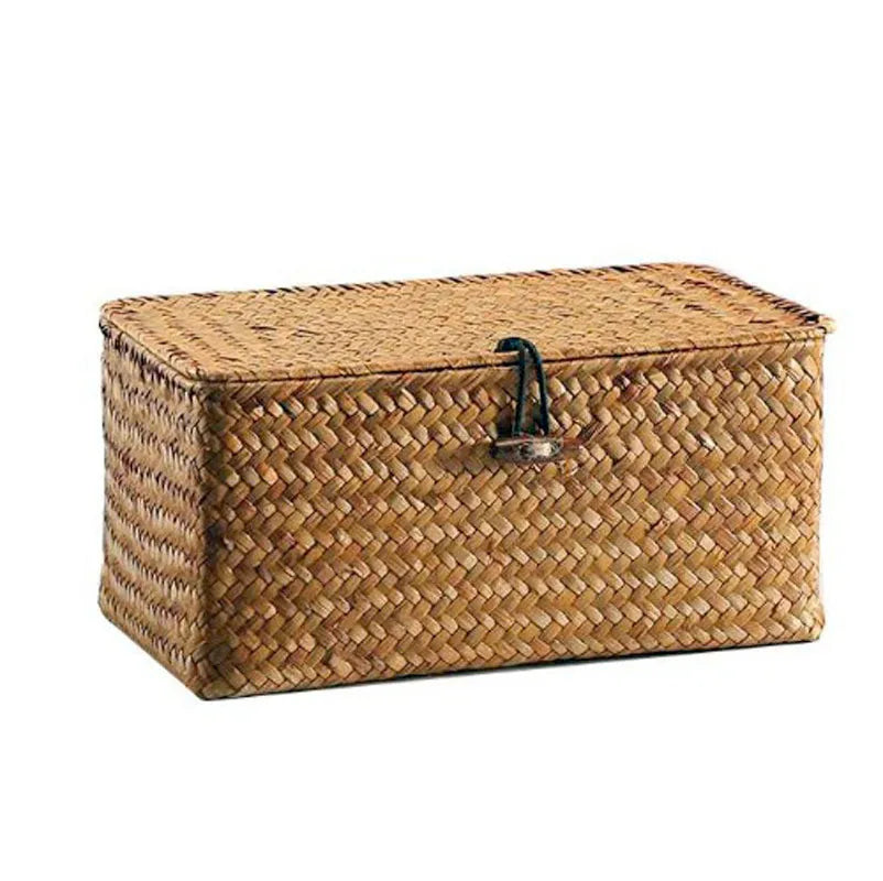 Bamboo Basket Weaving Restoring Container Storage Case