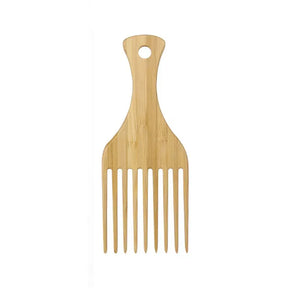 2Pcs/Set Natural Bamboo Wooden Comb Anti-Static Afro Fork Combs
