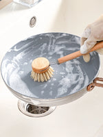 Load image into Gallery viewer, Wooden Long-Handled Pot And Bowl Brush
