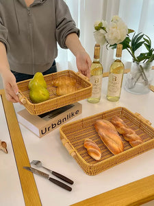 Creative Handmade Woven Rattan Storage Tray
