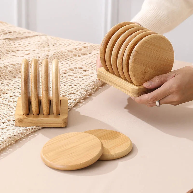 Bamboo Coaster Set