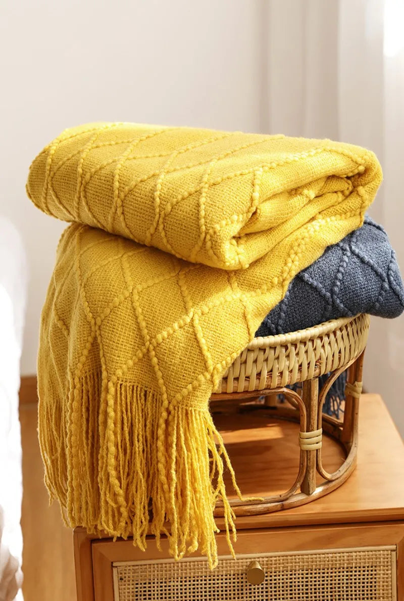 Boho Woven Throw Blanket