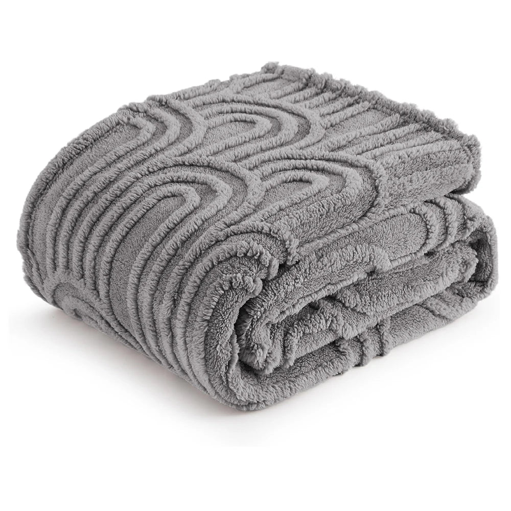 Throw Blanket for Couch-Soft White Boho Bed Throw Blanket