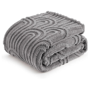 Throw Blanket for Couch-Soft White Boho Bed Throw Blanket
