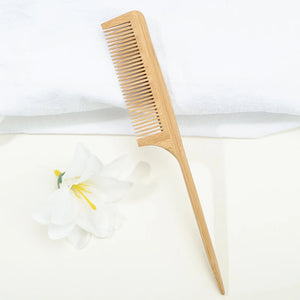 2Pcs/Set Natural Bamboo Wooden Comb Anti-Static Afro Fork Combs