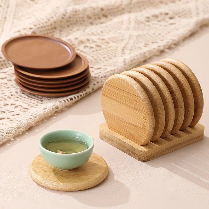 Bamboo Coaster Set