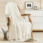 Load image into Gallery viewer, Textured Knitted Boho Woven Big Blankets Bedspread Cover
