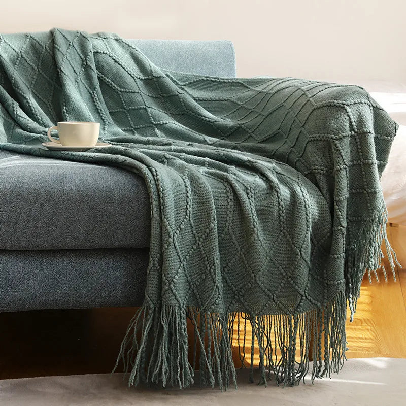 Boho Woven Throw Blanket