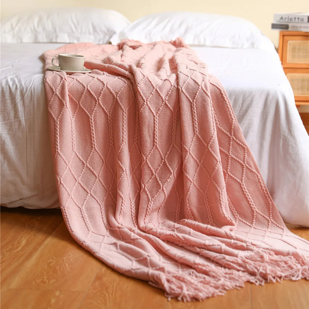 Boho Woven Throw Blanket