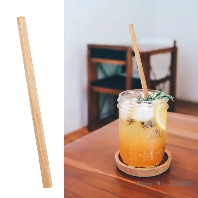 50Pcs Reusable Natural Bamboo Straw