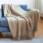 Load image into Gallery viewer, Textured Knitted Boho Woven Big Blankets Bedspread Cover
