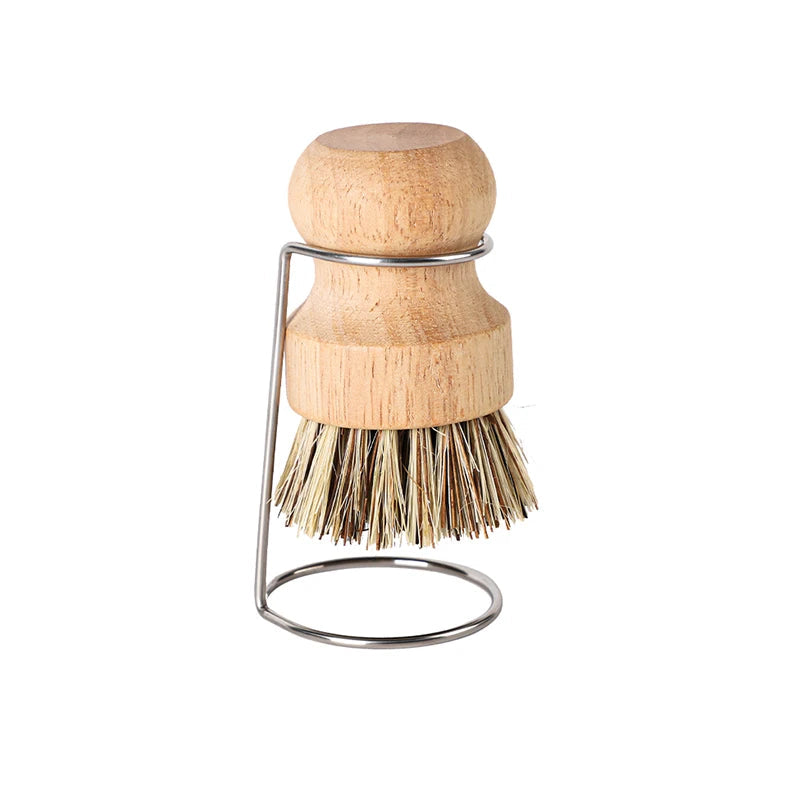 Natural Wooden Pot And Bowl Brush