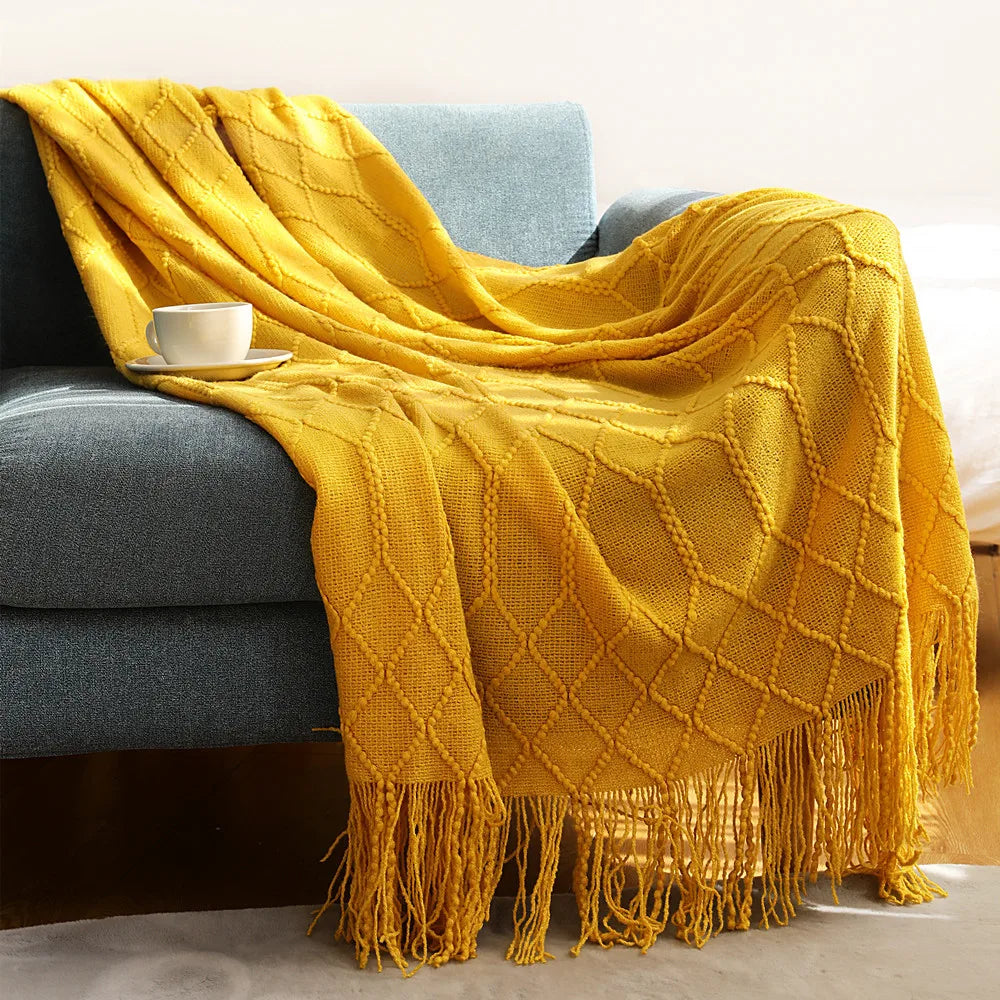 Boho Woven Throw Blanket